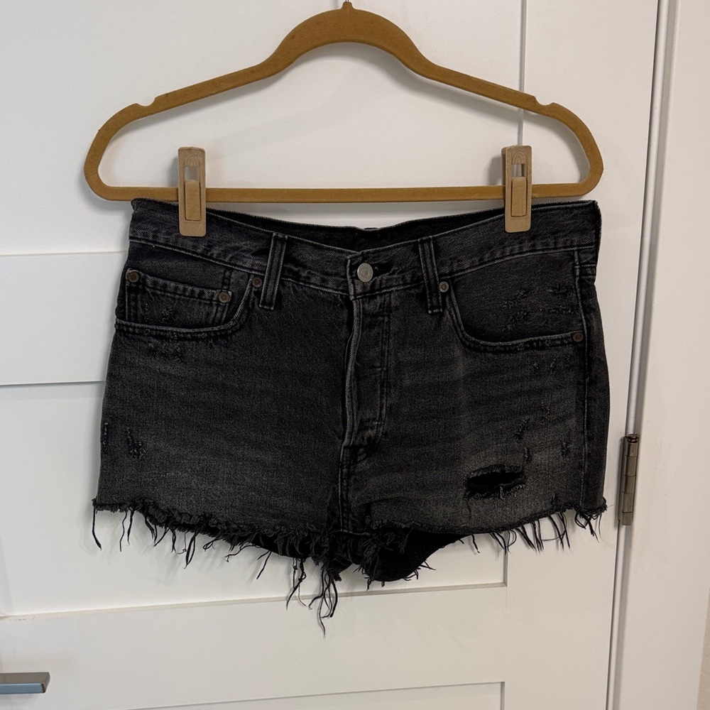 Distressed Levi Denim Shorts